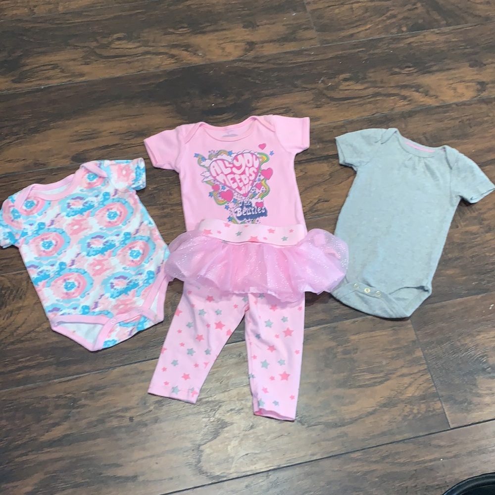 4 Pc 3-6months baby girls bundle
